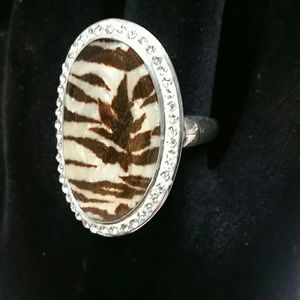 Sterling silver statement ring.